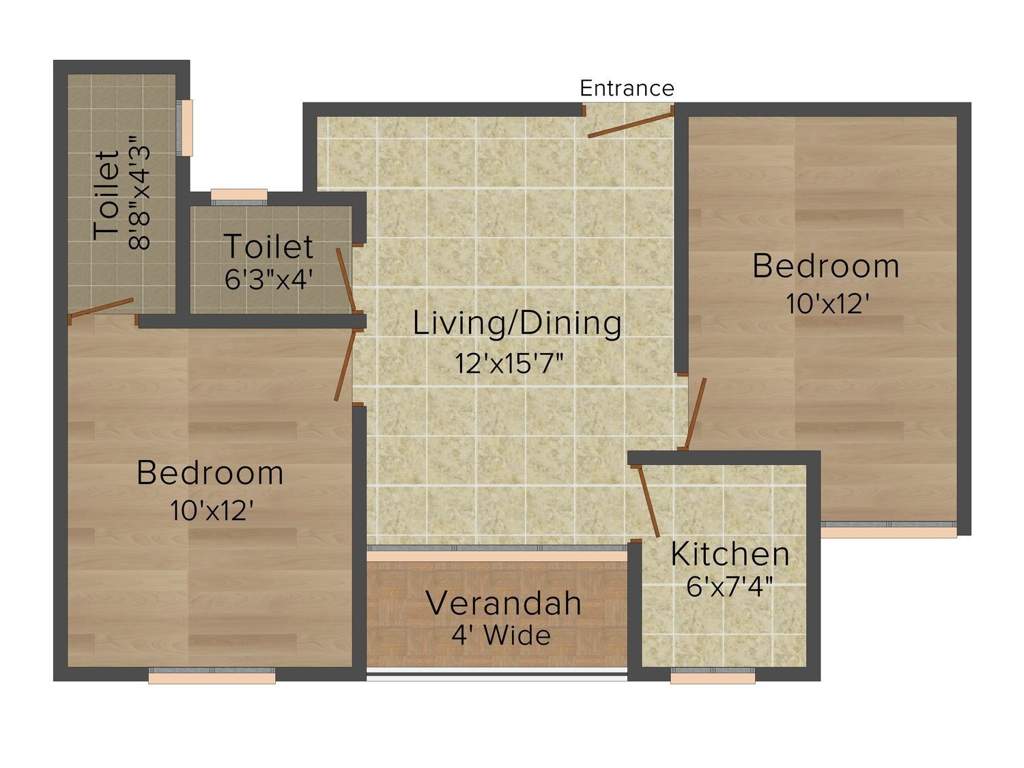 GPS Meena Avalon (2BHK+2T (909 sq ft) 909 sq ft)