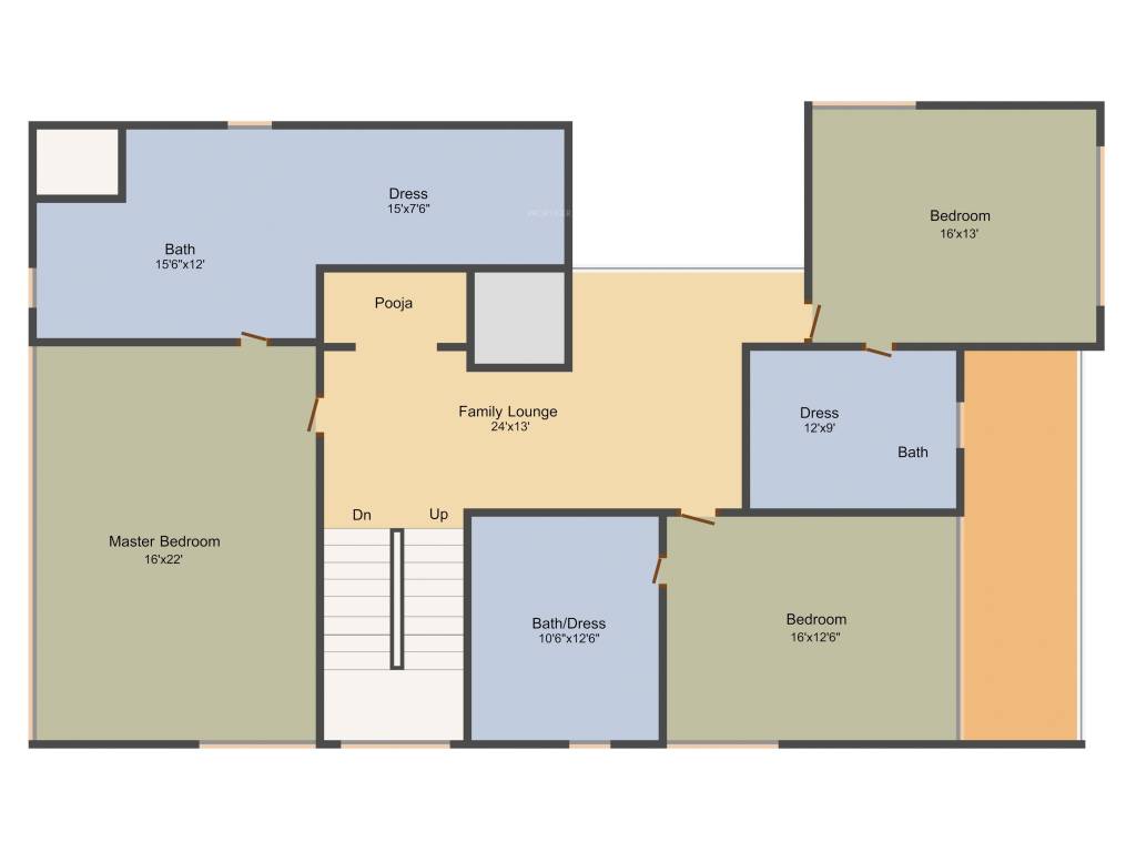 Jayabheri Temple Tree (4BHK+4T (5,950 sq ft) + Study Room 5950 sq ft)
