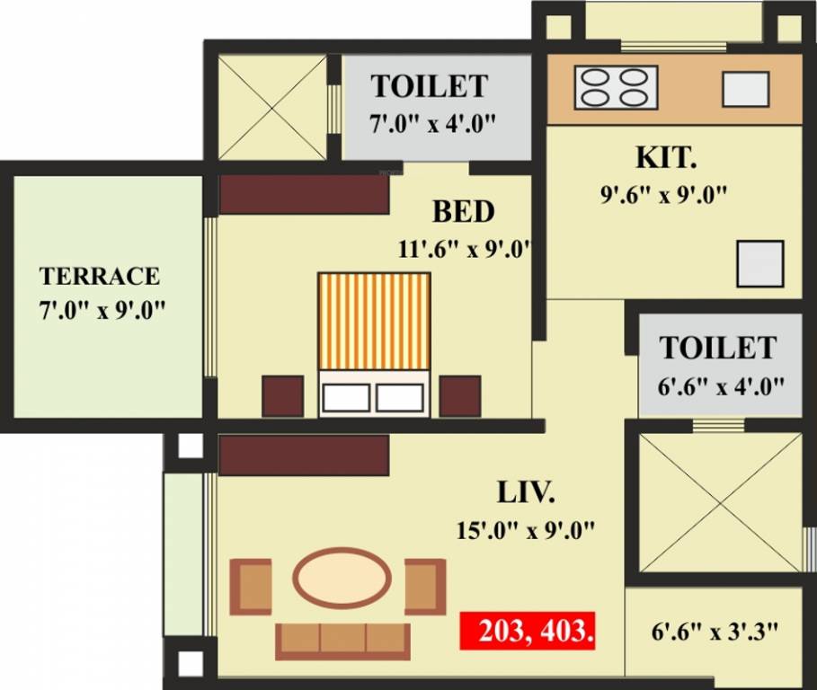 Panvelkar Lotus (1BHK+2T (615 sq ft) 615 sq ft) Panvelkar Lotus (1BHK+2T (615 sq ft) 615 sq ft)