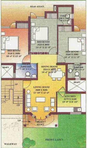 Ansal Royale Casa (3BHK+3T (1,130 sq ft) 1130 sq ft)