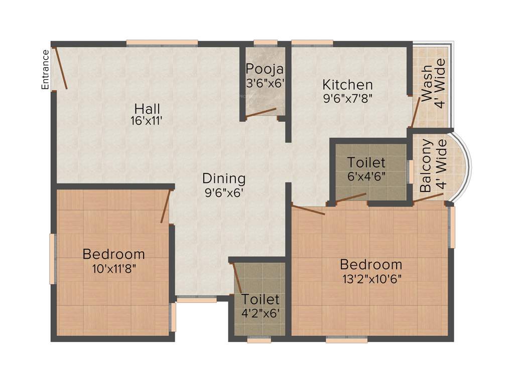 PN Residency (2BHK+2T (1,057 sq ft) + Pooja Room 1057 sq ft)