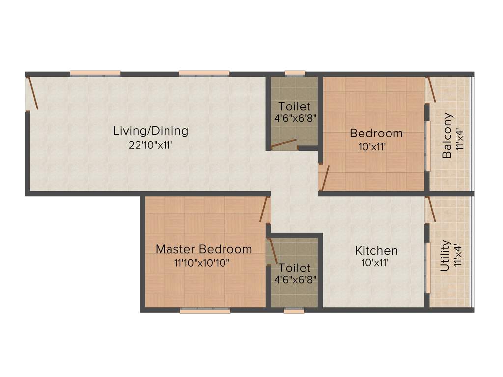 DS DSMAX SANGAM (2BHK+2T (1,163 sq ft) 1163 sq ft)