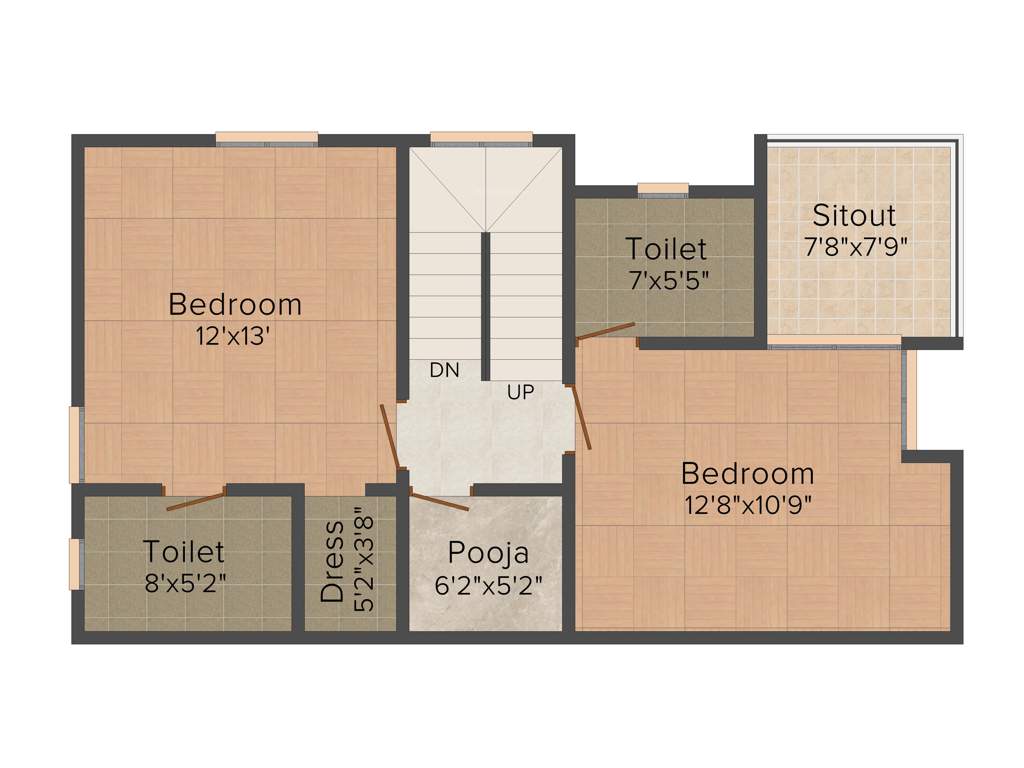 Darshan Gayathri (3BHK+3T (1,645 sq ft) 1645 sq ft)