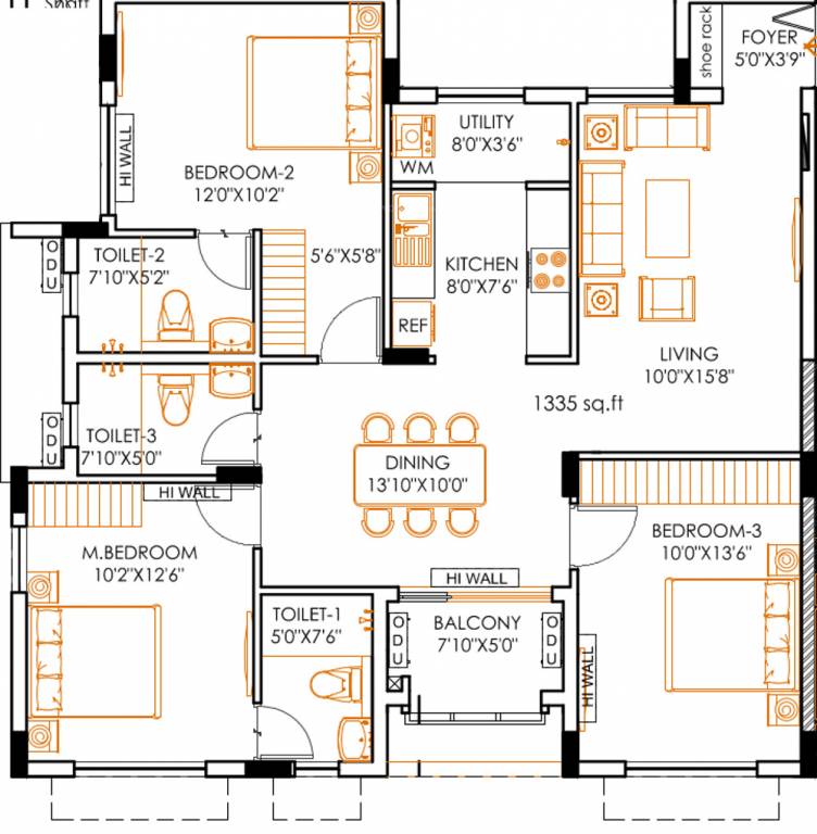 XS Real Barcelona (3BHK+3T (1,335 sq ft) 1335 sq ft) XS Real Barcelona (3BHK+3T (1,335 sq ft) 1335 sq ft)