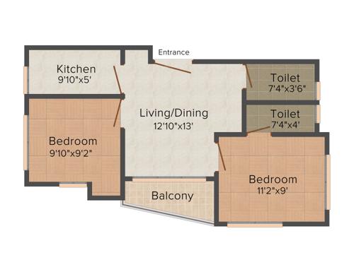 Swastik Tirtha (2BHK+2T (841 sq ft) 841 sq ft)