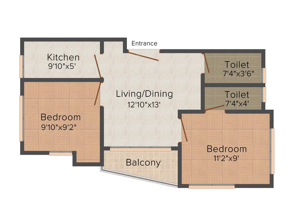 Swastik Tirtha (2BHK+2T (841 sq ft) 841 sq ft)