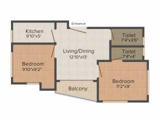 Swastik Tirtha (2BHK+2T (841 sq ft) 841 sq ft) Swastik Tirtha (2BHK+2T (841 sq ft) 841 sq ft)