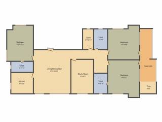 Ramadon Meera Residency (3BHK+3T (2,635 sq ft) + Study Room 2635 sq ft) Ramadon Meera Residency (3BHK+3T (2,635 sq ft) + Study Room 2635 sq ft)