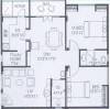 RNG Silver Springs (2BHK+2T (1,135 sq ft)   Pooja Room 1135 sq ft)