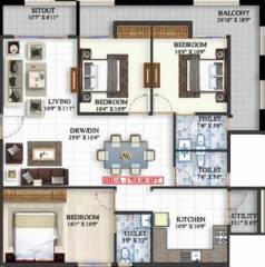 Mahaveer Meridian (3BHK+3T (1,708 sq ft) 1708 sq ft) Mahaveer Meridian (3BHK+3T (1,708 sq ft) 1708 sq ft)