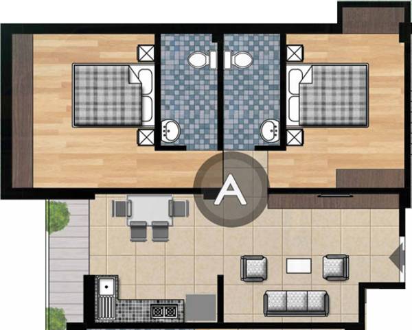 Gopinath Paras Mani (2BHK+2T (780 sq ft) 780 sq ft)