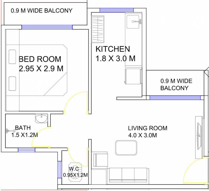 Deepjyoti Neelkanth Residency (1BHK+1T (560 sq ft) 560 sq ft)