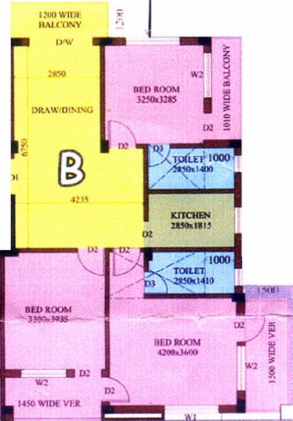 floorPlan of Gangotri Apartment