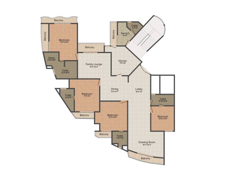 BLGC Superb (4BHK+4T (3,277 sq ft) + Servant Room 3277 sq ft)