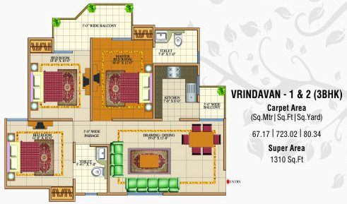 gulmohar garden phase 2 Floor Plan Floor Plan