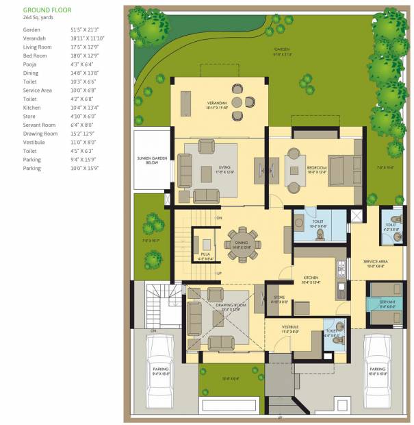 Applewoods Sidalcea (4BHK+5T (5,940 sq ft)   Servant Room 5940 sq ft)