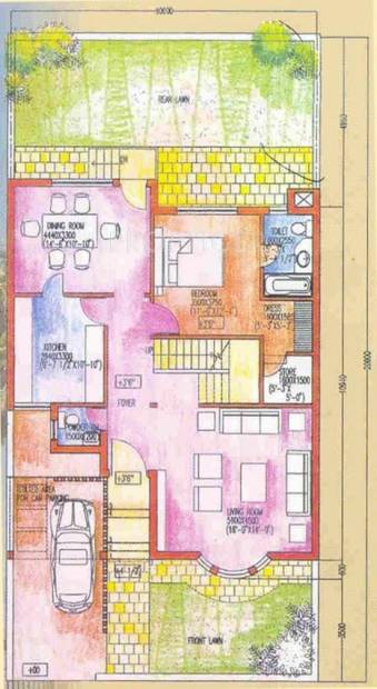 Ansal Oriental Villa (3BHK+3T (2,072 sq ft) + Pooja Room 2072 sq ft)