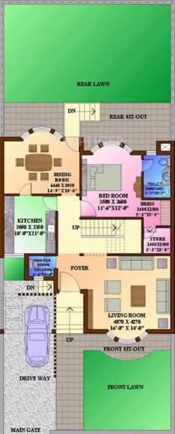 Ansal Eden Villas (4BHK+4T (2,552 sq ft)   Pooja Room 2552 sq ft)