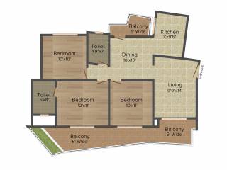 ILD GSR Drive (3BHK+2T (1,310 sq ft) 1310 sq ft)