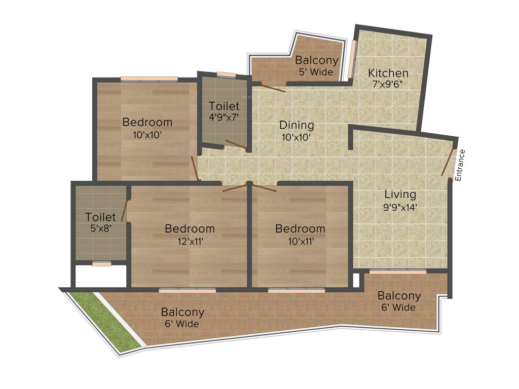 ILD GSR Drive (3BHK+2T (1,310 sq ft) 1310 sq ft)