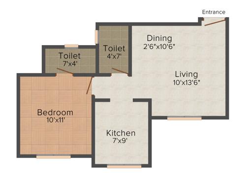 Rattan Ratan Silicon Park (1BHK+1T (700 sq ft) 700 sq ft)