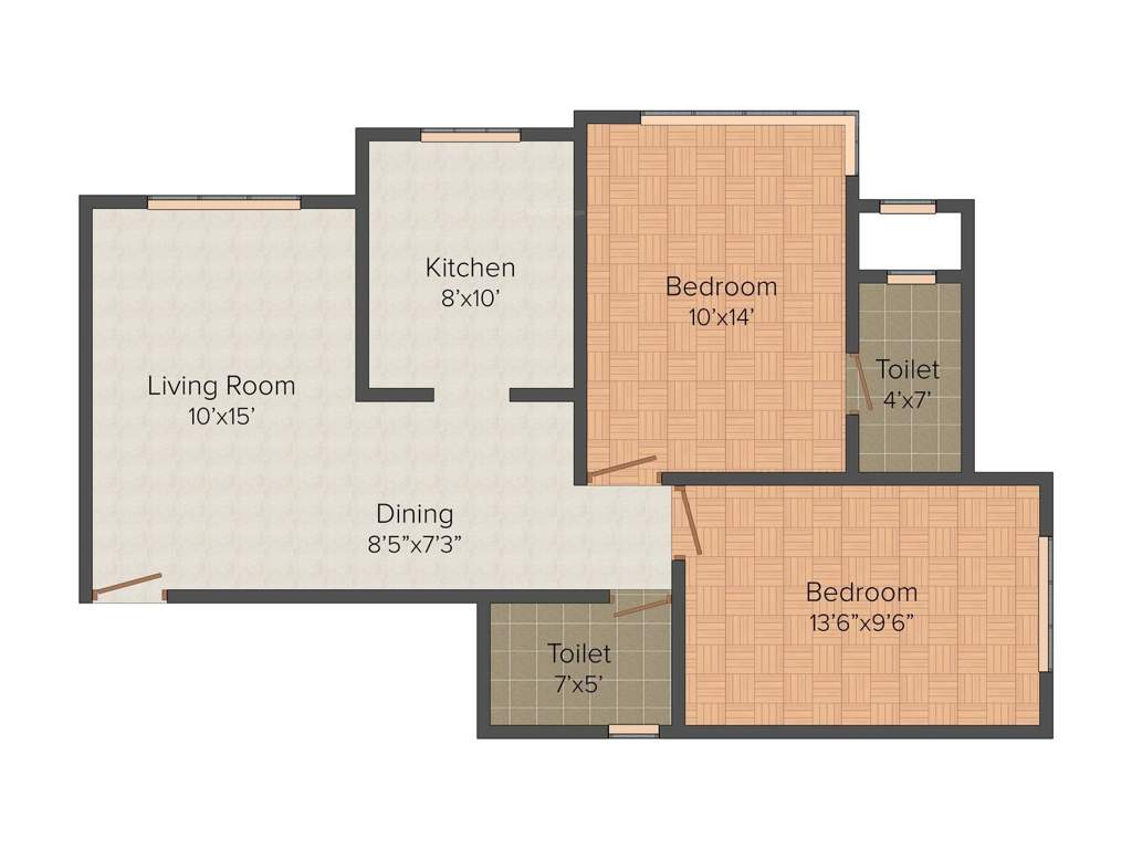 SMGK Kala Niketan (2BHK+2T (653 sq ft) 653 sq ft)