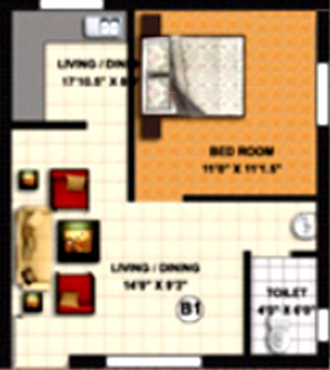 Sikara Regalia (1BHK+1T (499 sq ft) 499 sq ft)