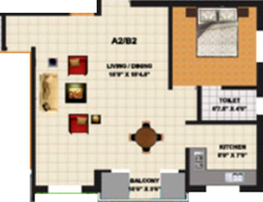 Sikara Regalia (1BHK+1T (552 sq ft) 552 sq ft)
