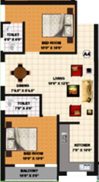 Sikara Regalia (2BHK+2T (788 sq ft) 788 sq ft)