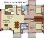 Wave Residency (2BHK+2T (1,177 sq ft) 1177 sq ft) Wave Residency (2BHK+2T (1,177 sq ft) 1177 sq ft)