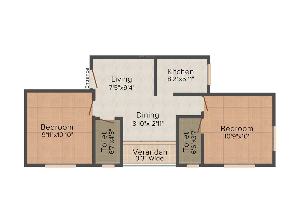 Rajwada Marvella (2BHK+2T (765 sq ft) 765 sq ft)