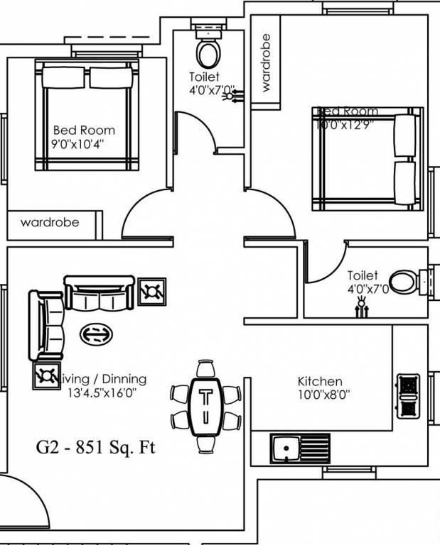 VijaySaras Podhigai Apartments Phase II (2BHK+2T (851 sq ft) 851 sq ft) VijaySaras Podhigai Apartments Phase II (2BHK+2T (851 sq ft) 851 sq ft)