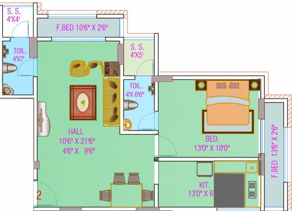 Mehta Amrut Plaza (1BHK+2T (630 sq ft) 630 sq ft)