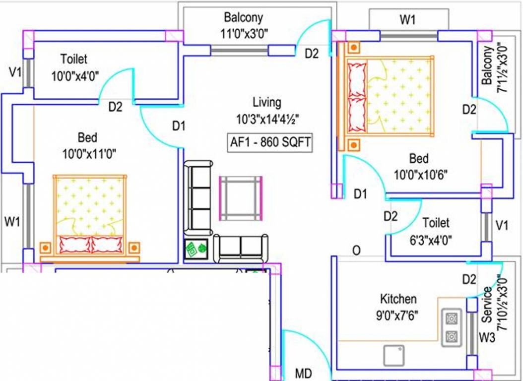 VijaySaras Vijay Manor Ramasamy Street (2BHK+2T (860 sq ft) 860 sq ft) VijaySaras Vijay Manor Ramasamy Street (2BHK+2T (860 sq ft) 860 sq ft)