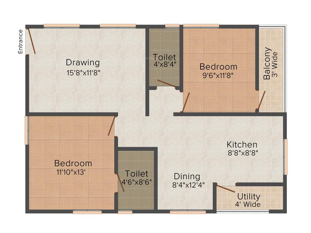CMRS Quanta (2BHK+2T (1,034 sq ft) 1034 sq ft)