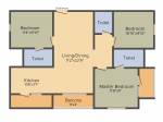 CMRS Lotus (3BHK+3T (1,236 sq ft) 1236 sq ft) CMRS Lotus (3BHK+3T (1,236 sq ft) 1236 sq ft)
