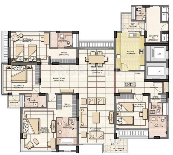 Jaypee Jade Apartments (4BHK+4T (3,924 sq ft) 3924 sq ft)