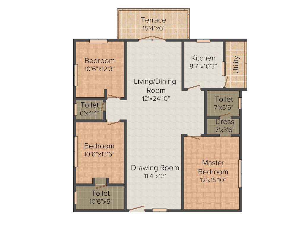 Prime Legend (3BHK+3T (1,829 sq ft) 1829 sq ft)