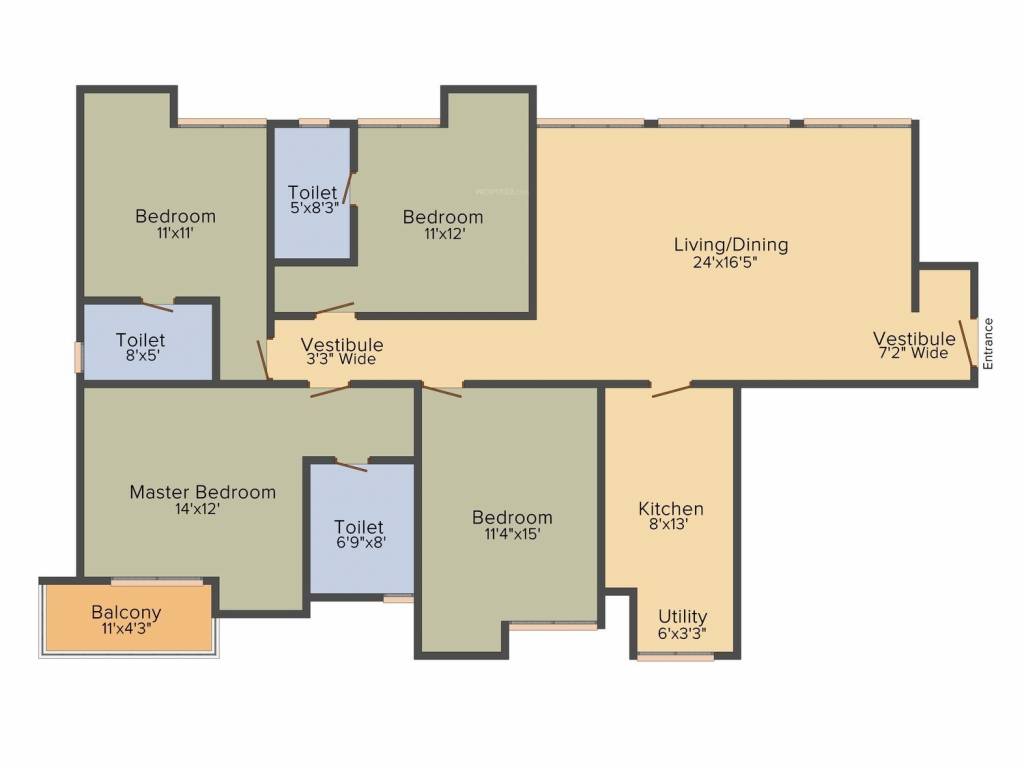 Mani Vista (4BHK+3T (2,357 sq ft) 2357 sq ft)