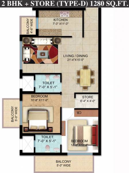 Omaxe Hazratganj Residency (2BHK+2T (1,280 sq ft) 1280 sq ft) Omaxe Hazratganj Residency (2BHK+2T (1,280 sq ft) 1280 sq ft)