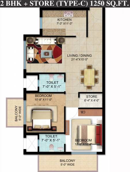 Omaxe Hazratganj Residency (2BHK+2T (1,250 sq ft) 1250 sq ft) Omaxe Hazratganj Residency (2BHK+2T (1,250 sq ft) 1250 sq ft)