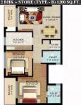 Omaxe Hazratganj Residency (2BHK+2T (1,200 sq ft) 1200 sq ft)