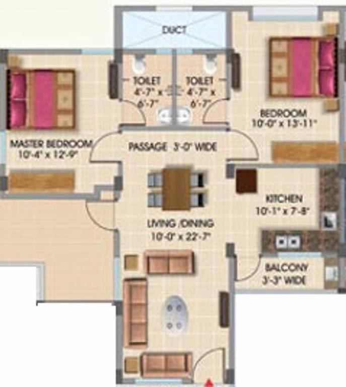 Maharshee Galaxy Apartments (2BHK+2T (1,548 sq ft) 1548 sq ft) Maharshee Galaxy Apartments (2BHK+2T (1,548 sq ft) 1548 sq ft)
