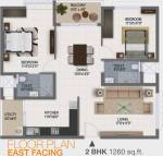 Ramky One Galaxia (2BHK+2T (1,260 sq ft) 1260 sq ft) Ramky One Galaxia (2BHK+2T (1,260 sq ft) 1260 sq ft)