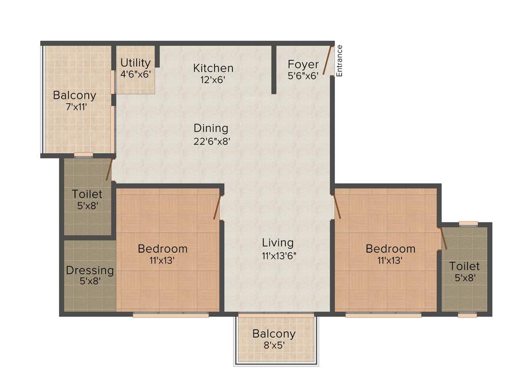 Srinivasa Sai Poorna Luxuria (2BHK+2T (1,440 sq ft) 1440 sq ft)