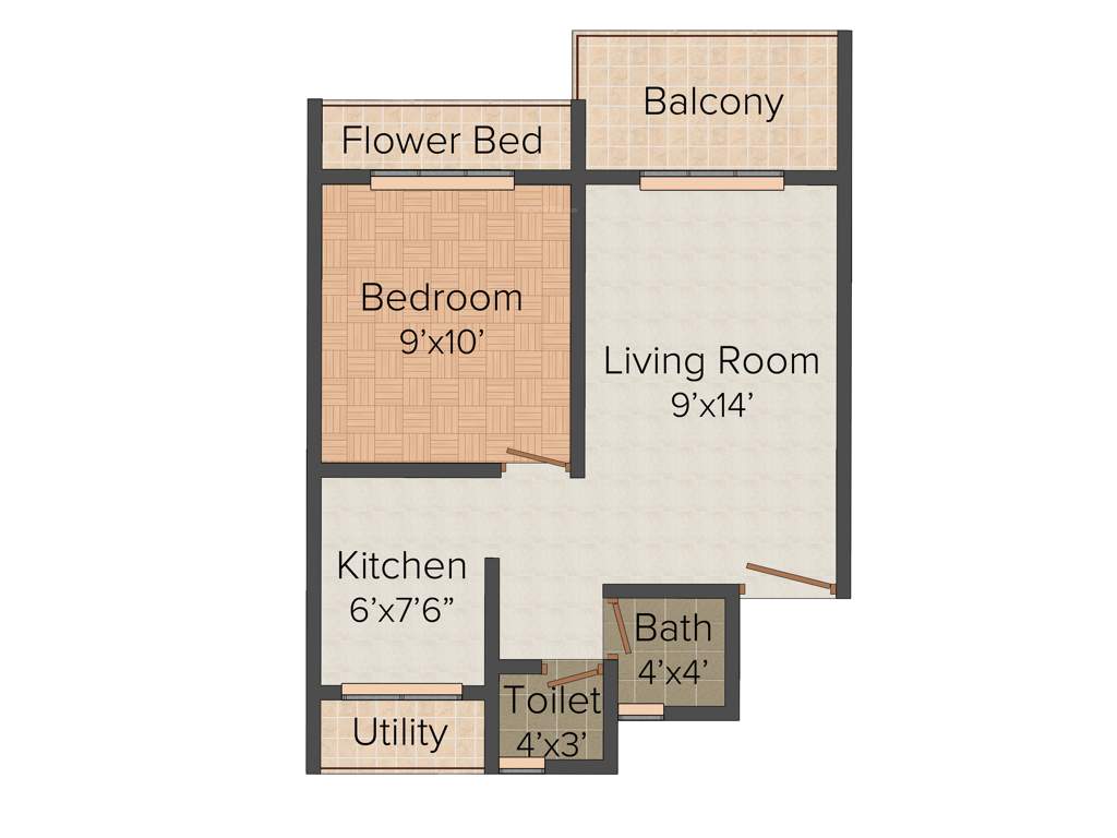 Hari Om Mahi Park (1BHK+1T (670 sq ft) 670 sq ft)