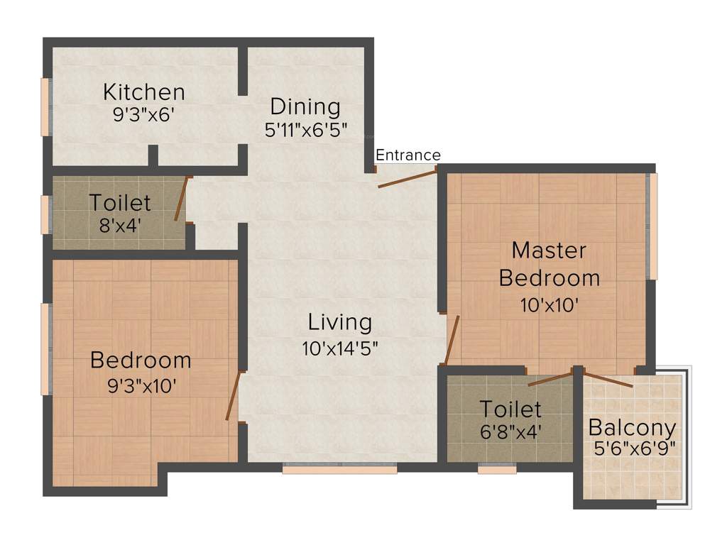 Anu Sri Shenbaga Flats 2BHK+2T (752 sq ft)