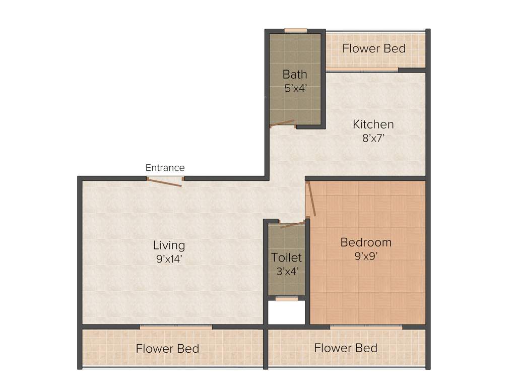 Aditya Kuber Dhanlaxmi (1BHK+1T (635 sq ft) 635 sq ft)