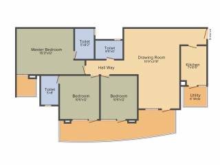 Pareena The Elite Residences (3BHK+3T (1,865 sq ft) 1865 sq ft)