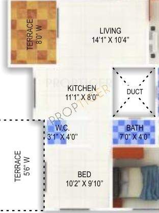 Shivam Majestica (1BHK+1T (468 sq ft) 468 sq ft)